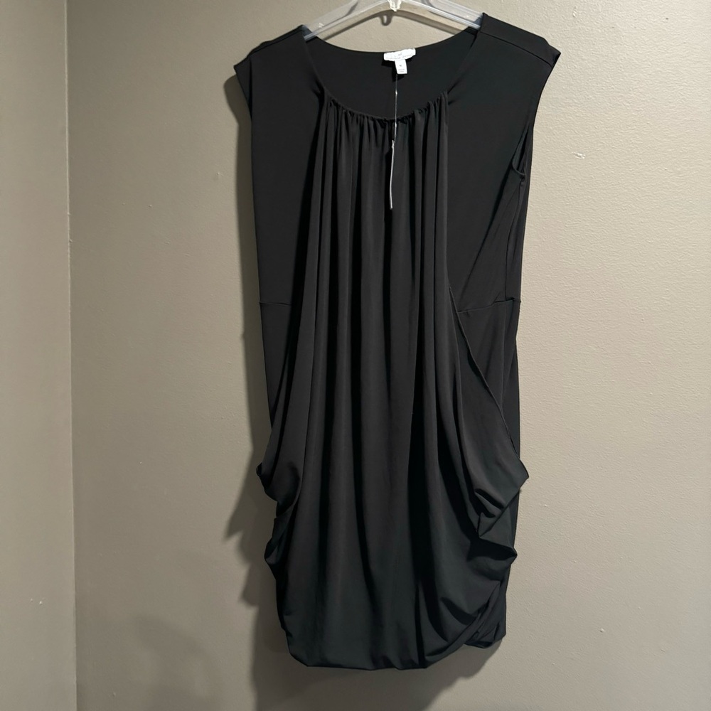 Shavonne Dorsey Bella Bubble Skirt Overlay Dress Size Medium Black